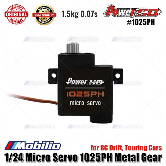 Power HD 1/24 Micro Servo 1025PH Metal Gear for RC Drift Touring Cars - 1.5kg - 0.07s