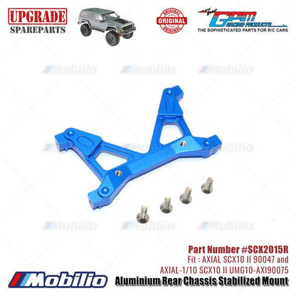 GPM Part #SCX2015R Aluminium Rear Chassis Stabilized Mount RC Upgrade Axial SCX10 II Crawler Adventure