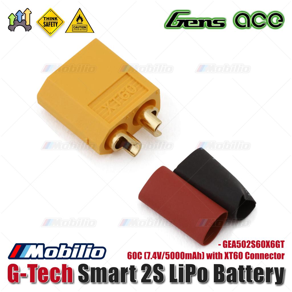 Gens Ace G-Tech Smart 2S LiPo Battery 60C (7.4V/5000mAh) with XT60 Connector - GEA502S60X6GT
