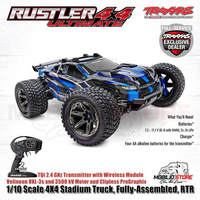 Traxxas Rustler 4X4 Ultimate 1/10 Scale 4X4 Stadium Truck VXL TQi RTR