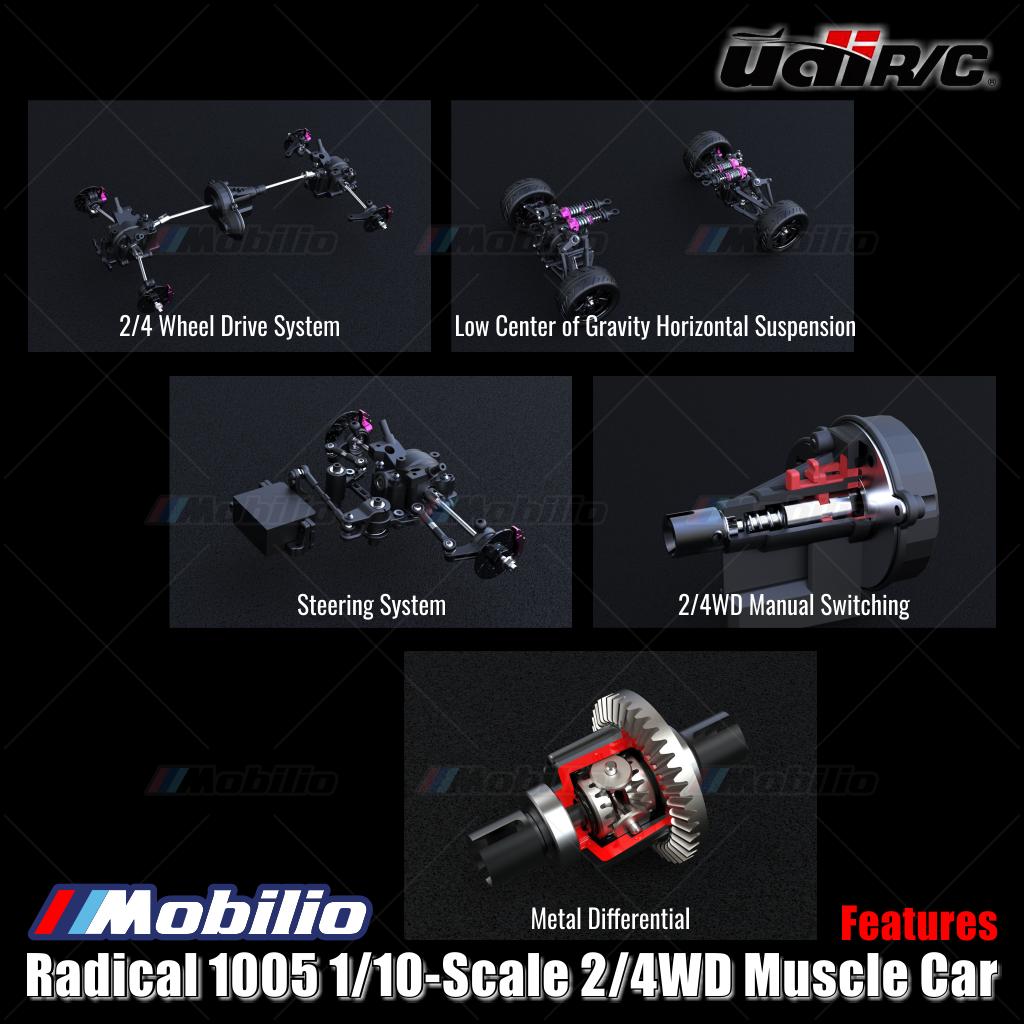UDIR/C UD-1005 Radical 1005 1/10-Scale 2/4WD Muscle Car RC High Speed RTR