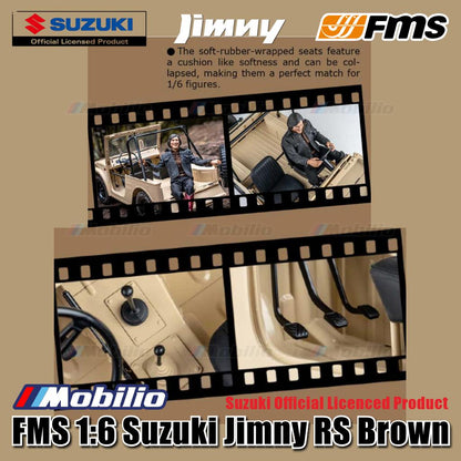 FMS 1/6 JIMNY RS Model Coklat 2.4G Bodi Keras Mobil RC Presisi 4wd Crawler Adventure RTR