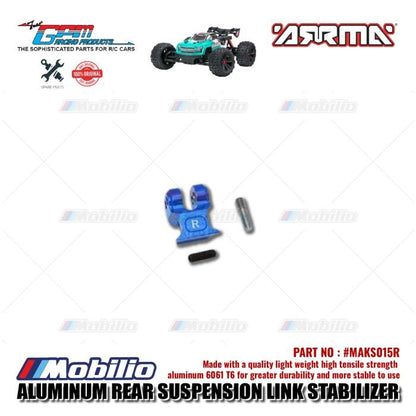 GPM Part #MAKS015R Aluminum Rear Suspension Link Stabilizer Arrma Kraton 4X4 4S BLX Monster Truck Control Remote