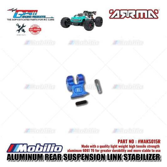 GPM Part #MAKS015R Aluminum Rear Suspension Link Stabilizer Arrma Kraton 4X4 4S BLX Monster Truck Control Remote