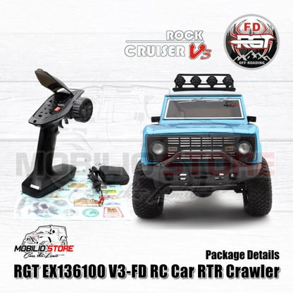RC RGT 136100V3 FD 1/10 Skala 4WD Rock Crawler Cruiser RTR Ford Bronco