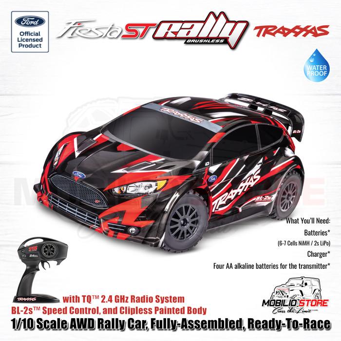 Traxxas 74154-4 Ford Fiesta ST Rally BL-2s Brushless 1/10 AWD Mobil Balap RTR dengan Sistem BL-2s dan Kualitas Terbaik - Control