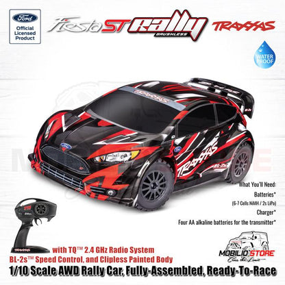 Traxxas 74154-4 Ford Fiesta ST Rally BL-2s Brushless 1/10 AWD Mobil Balap RTR dengan Sistem BL-2s dan Kualitas Terbaik - Control