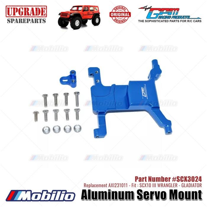 GPM Part #SCX3024 Aluminum Servo Mount RC Upgrade Axial SCX10 III Jeep Wrangler - Gladiator