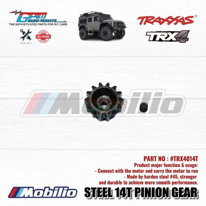 GPM Part Steel Pinion Gear 32P 9/10/11/12/14T Stronger and Durable for Traxxas TRX-4 TRX-6 1/10 Scale