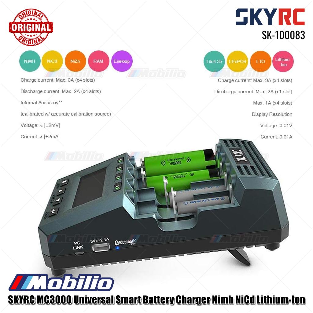 SKYRC #SK-100083 MC3000 Pengisi Daya Baterai Universal Cerdas Nimh NiCd Lithium-Ion