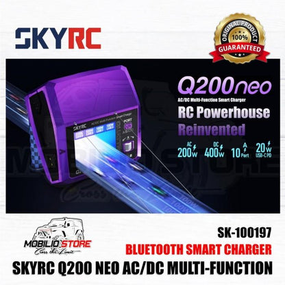 Pengisi Daya Pintar Bluetooth Multi-Fungsi AC/DC Skyrc Q200 Neo SK10019701
