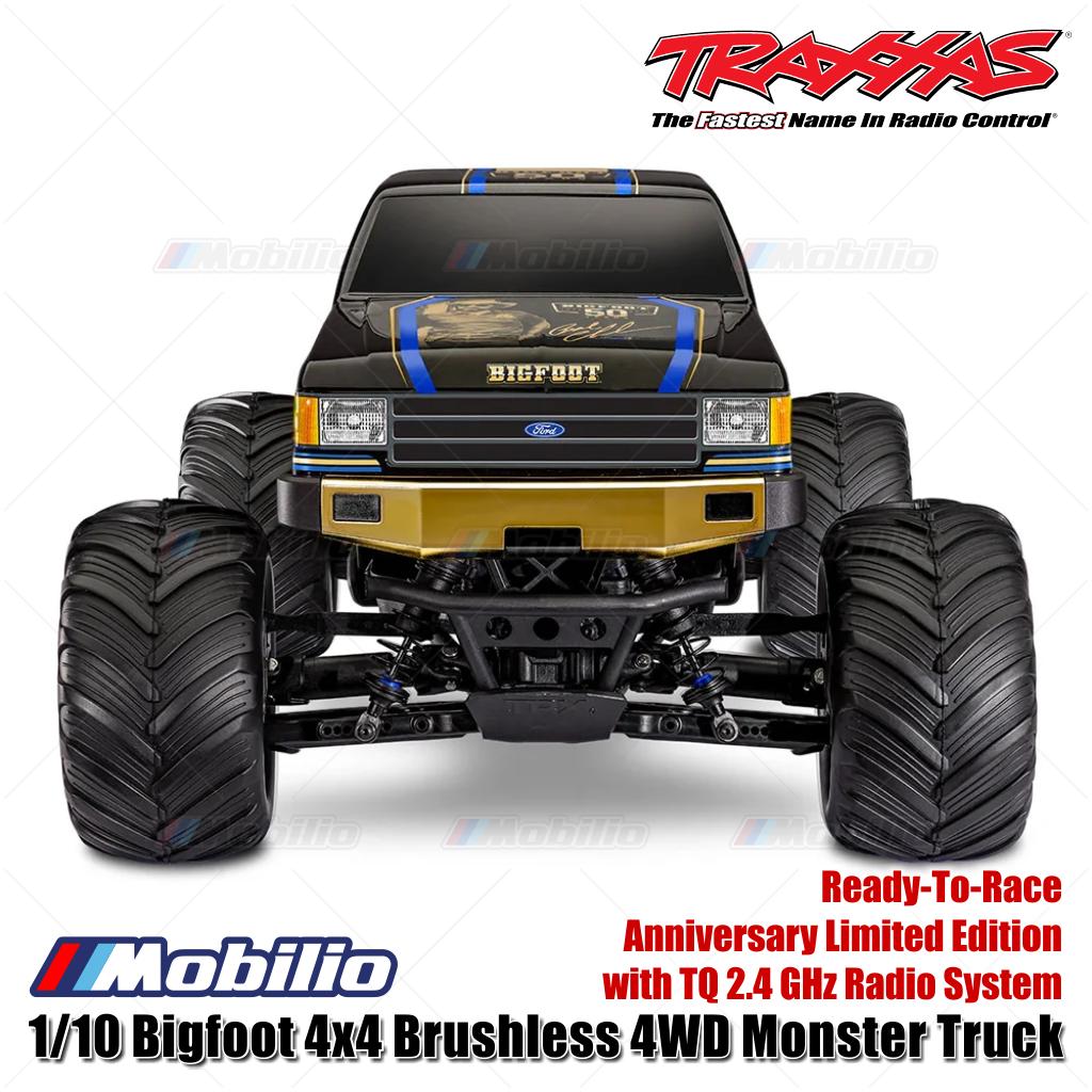 Traxxas 67134-1 1/10 Bigfoot 4x4 Brushless 4WD Monster Truck Edisi Terbatas Ulang Tahun ke-50 RTR EP dengan Sistem Radio TQ 2.4 GHz