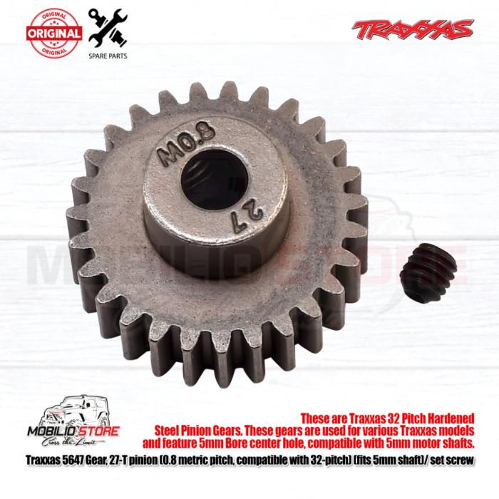 Traxxas Part #5647 Gear, 27T Pinion 32-pitch 5mm shaft for Traxxas Part UDR