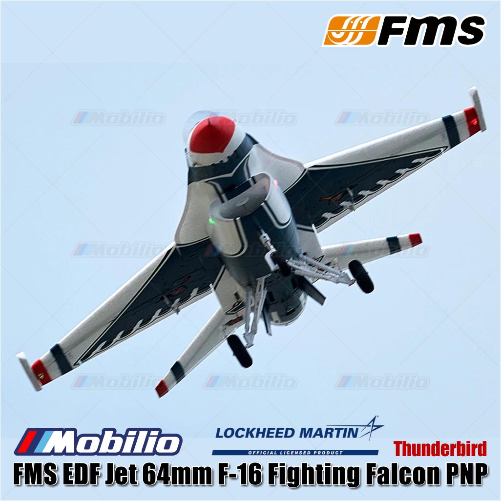 Pesawat Model RC Aero FMS EDF Jet 64mm F-16 Fighting Falcon PNP Thunderbird Blue Thunder