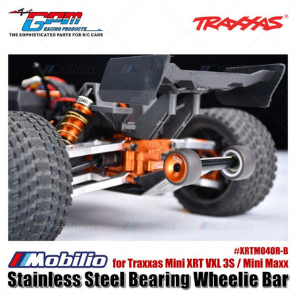 GPM Part #XRTM040R-B Stainless Steel Bearing Wheelie Bar for Traxxas Mini XRT VXL 3S / Mini Maxx Upgrade