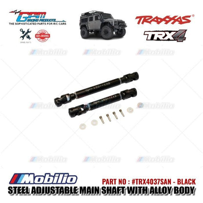 GPM Part #TRX4037SAN Steel Adjustable Main Shaft With Alloy Body Traxxas TRX-4 Trail Crawler