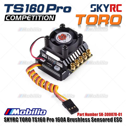 SKYRC TORO TS160 Pro 160A Brushless Sensored ESC SK-300078-01 untuk RC 1/10 Skala Mobil Tamiang Buggy Crawler