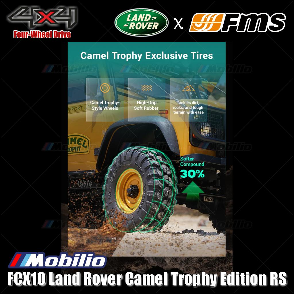 FMS 1:10 Land Rover Camel Trophy Edition RS FCX10 Platform 4x4 RTR 2.4GHz RC Crawler Adventure Remote Control