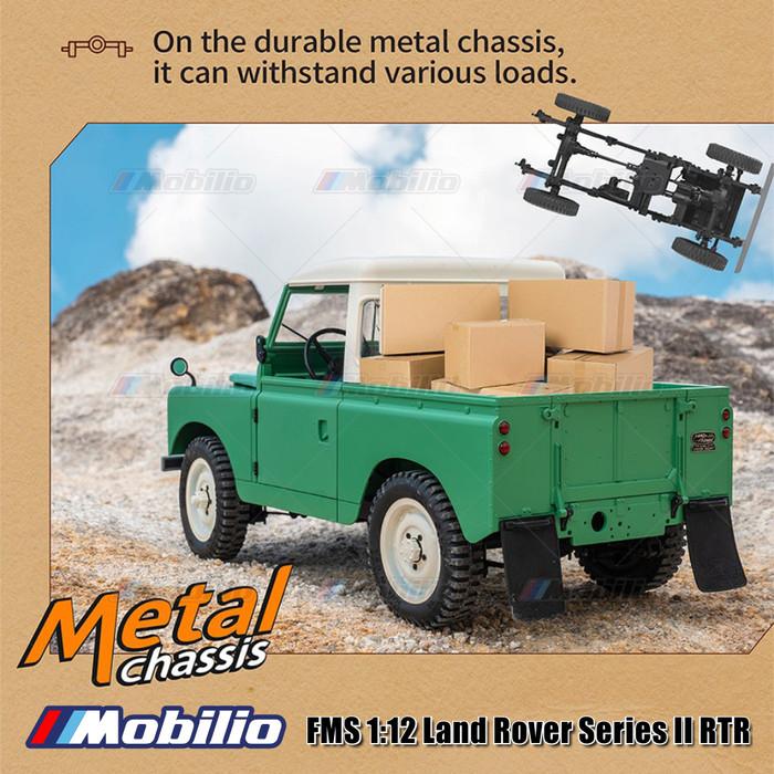FMS Land Rover Series II RTR Performa Off-Road Unggul RC Skala 1/12 Crawler Petualangan