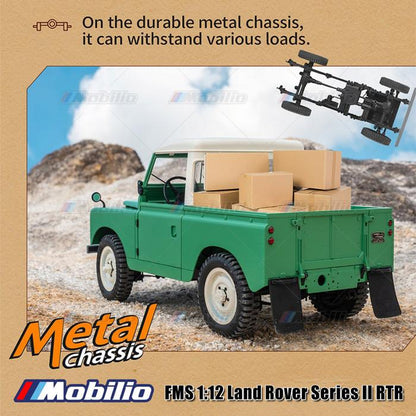FMS Land Rover Series II RTR Performa Off-Road Unggul RC Skala 1/12 Crawler Petualangan
