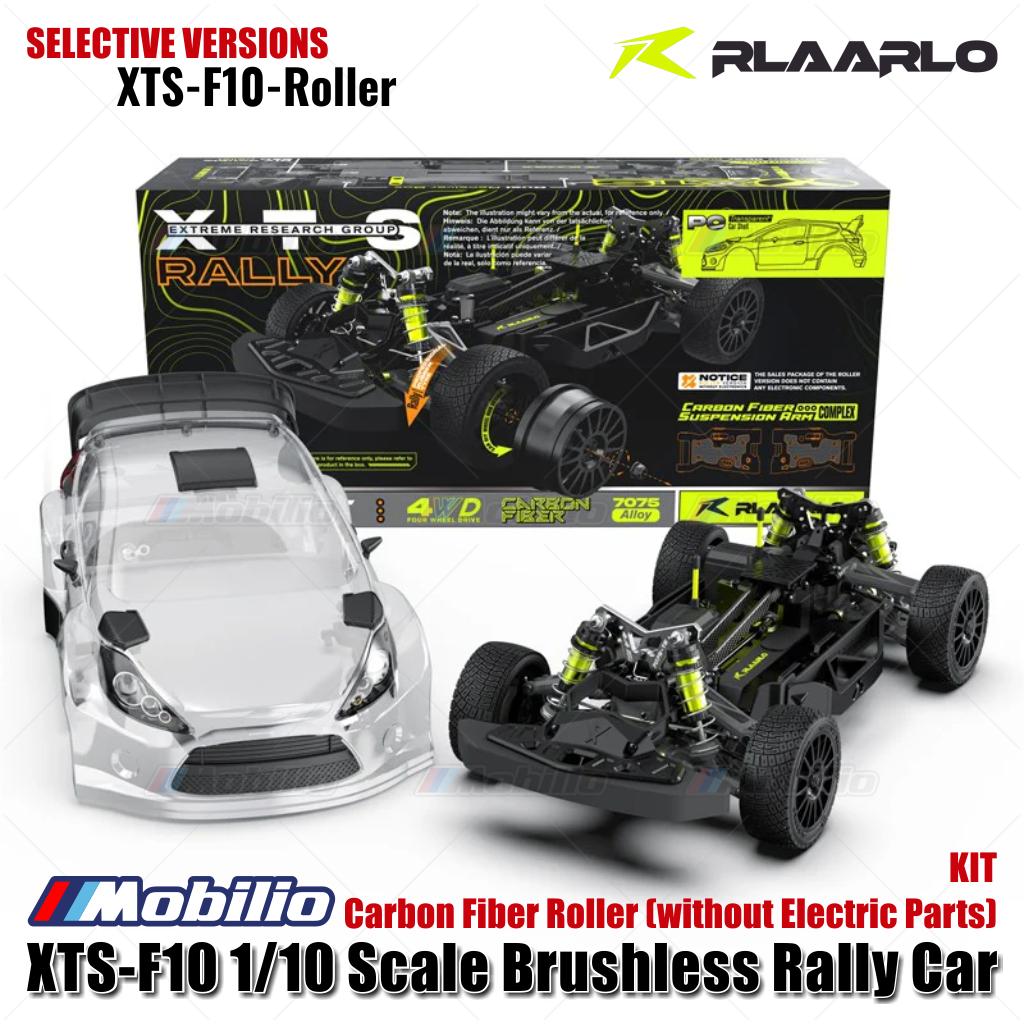 Rlaarlo XTS-F10 Mobil Reli Tanpa Sikat Skala 1/10 RTR Versi KIT Serat Karbon dengan Kontrol Jarak Jauh