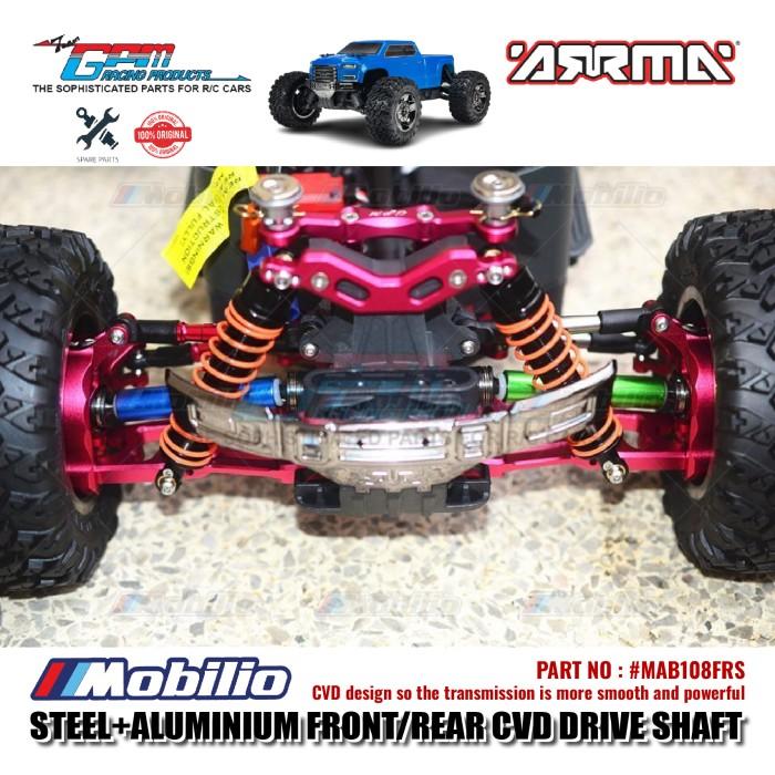 GPM Part #MAB108FRS Steel+Aluminium Front/Rear CVD Drive Shaft RC Upgrade Arrma Big Rock Vorteks Truck