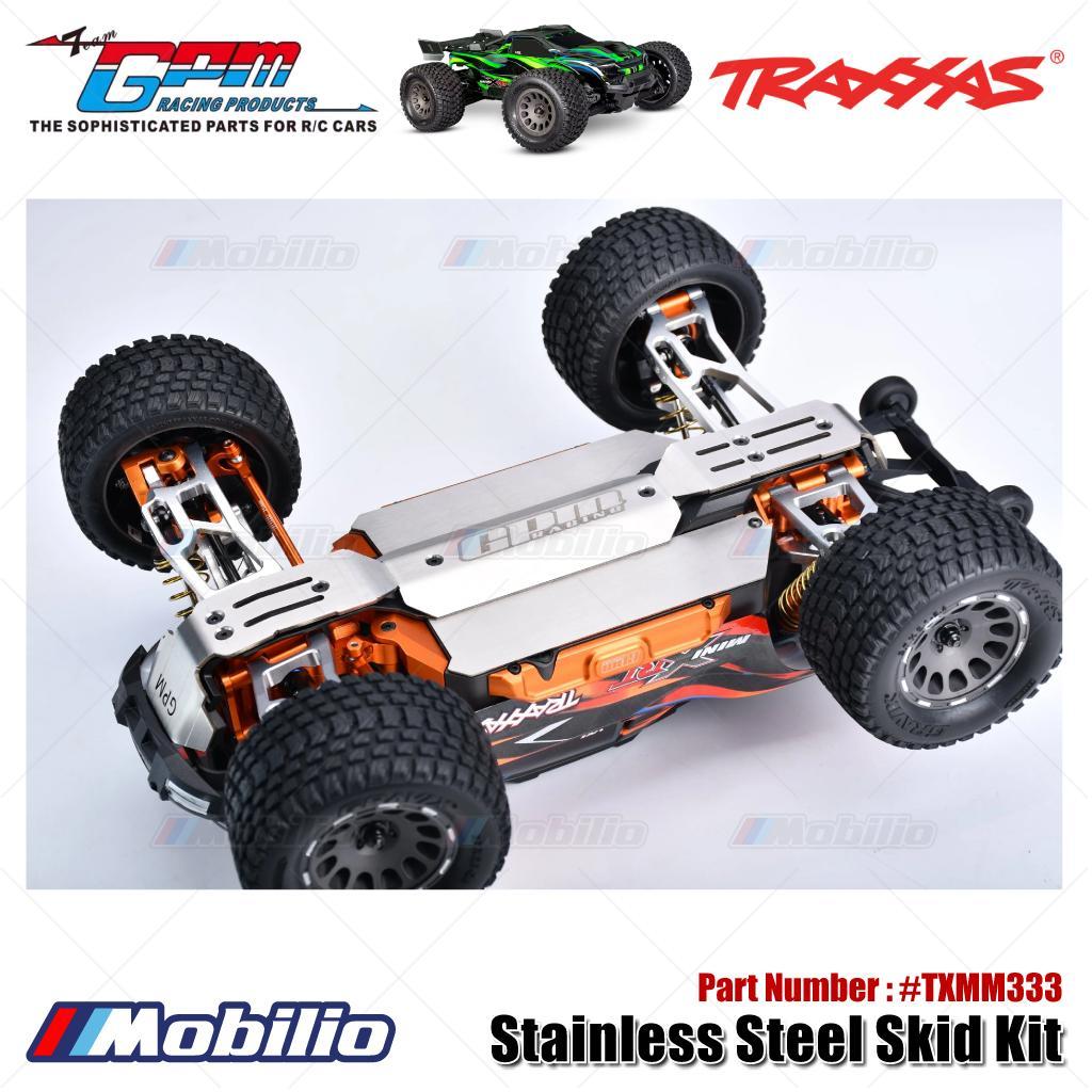 GPM Part #TXMM333 Stainless Steel Skid Kit for Traxxas 1/16 Mini XRT VXL 3S / Mini Maxx Monster Truck Upgrade Parts