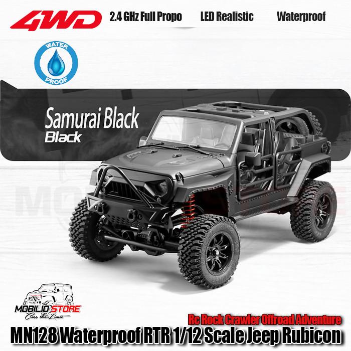 MN128 Waterproof RTR 1/12 Scale Jeep Rubicon RC Rock Crawler Adventure