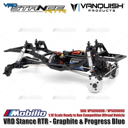 Vanquish Products VRD Stance RTR - Graphite VPS09009D & Progress Blue VPS09009C Kendaraan Offroad Kompetisi Siap Jalan Skala 1:10