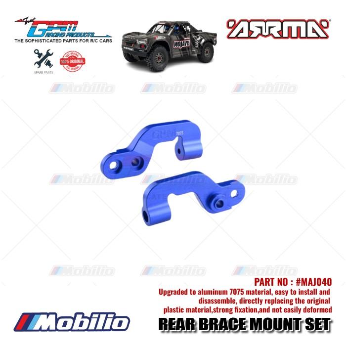 GPM Part #MAJ040 Aluminum Rear Brace Mount Set Arrma Mojave Big Rock 6S BLX Desert Monster Truck  Remote Control