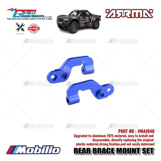 GPM Part #MAJ040 Aluminum Rear Brace Mount Set Arrma Mojave Big Rock 6S BLX Desert Monster Truck  Remote Control
