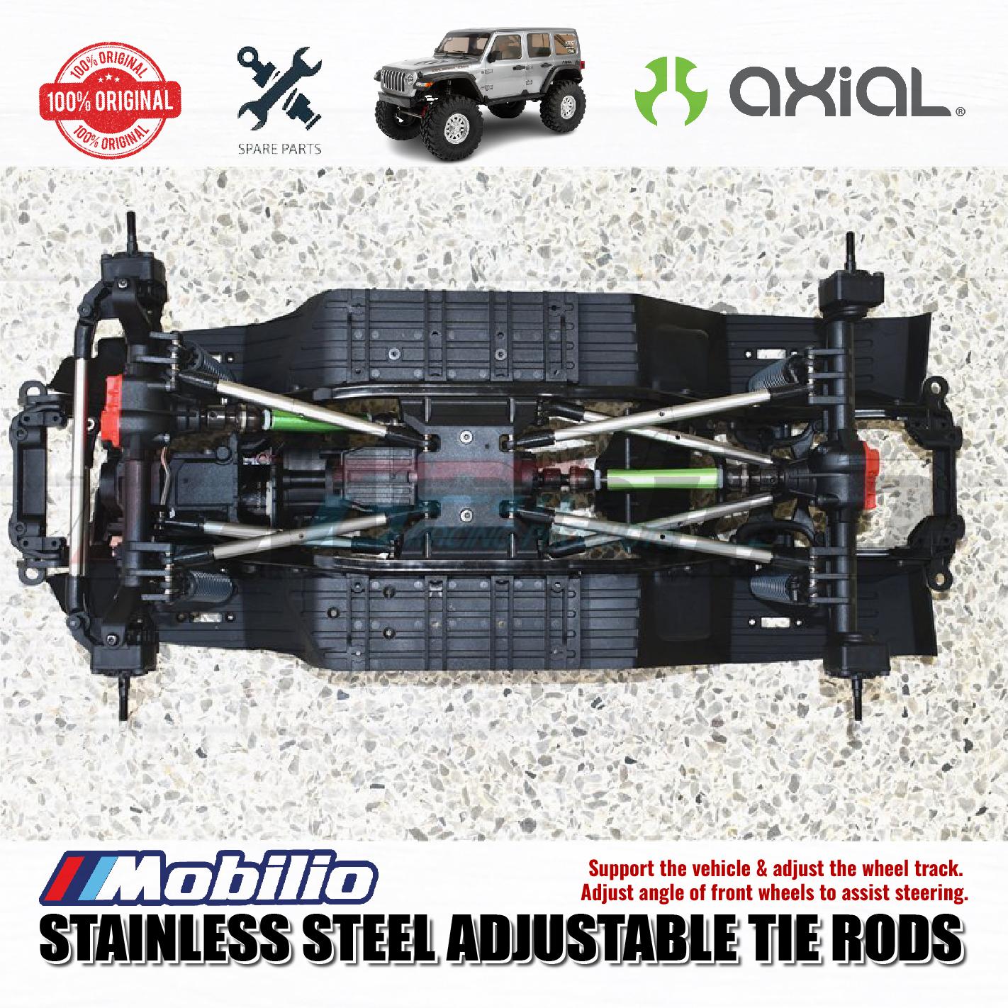 GPM Part #SCX3160S Stainless Steel Adjustable Tie Rods Link Rod Set Axial SCX10 III Wrangler