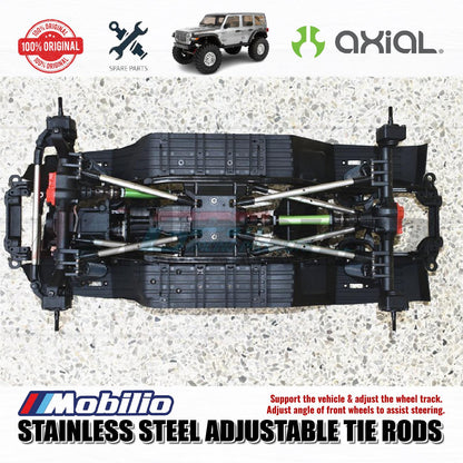 GPM Part #SCX3160S Stainless Steel Adjustable Tie Rods Link Rod Set Axial SCX10 III Wrangler