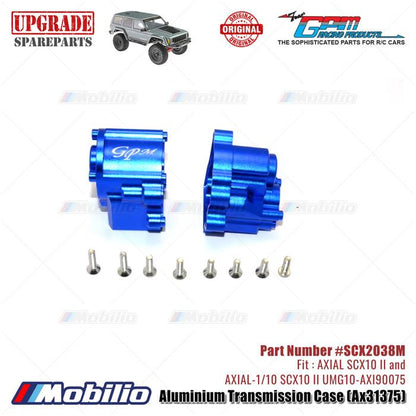 GPM Part #SCX2038M Aluminium Transmission Case AX31375 RC Upgrade Axial SCX10 II Crawler Adventure