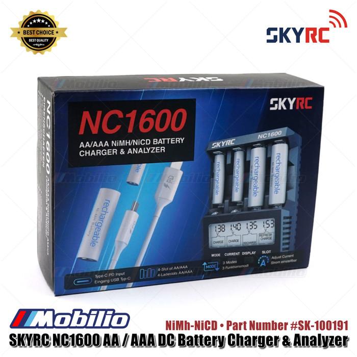 Skyrc Bagian #SK-100191 NC1600 Pengisi Daya Baterai dan Penganalisis DC NiMh-NiCD AA AAA