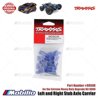 Traxxas Part #9050X Stub Axle Carriers Extreme Heavy Duty Blue for 9080 Upgrade RC Ford ST Rally Rustler Slash Stampede