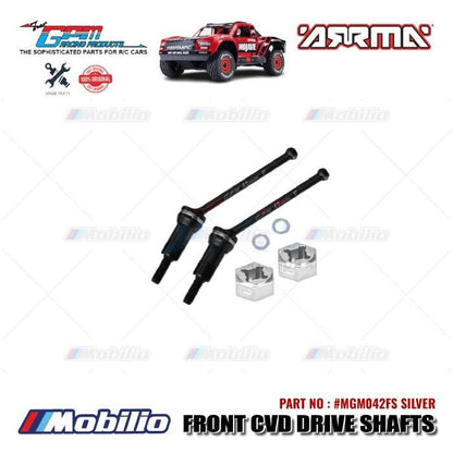GPM Part #MGM042FS 4140 Medium Carbon Steel Front CVD Drive Shafts 42mm with 7075 Alloy Wheel Hex RC Arrma Mojave Grom Control Remote