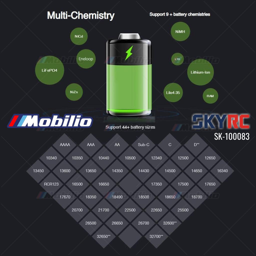 SKYRC #SK-100083 MC3000 Pengisi Daya Baterai Universal Cerdas Nimh NiCd Lithium-Ion