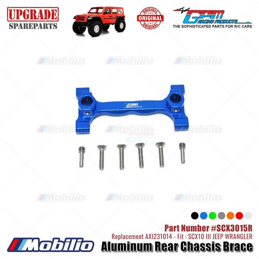 GPM Part #SCX3015R Aluminum Rear Chassis Brace Upgrade Axial SCX10 III Jeep Wrangler AXI231014 Replacement