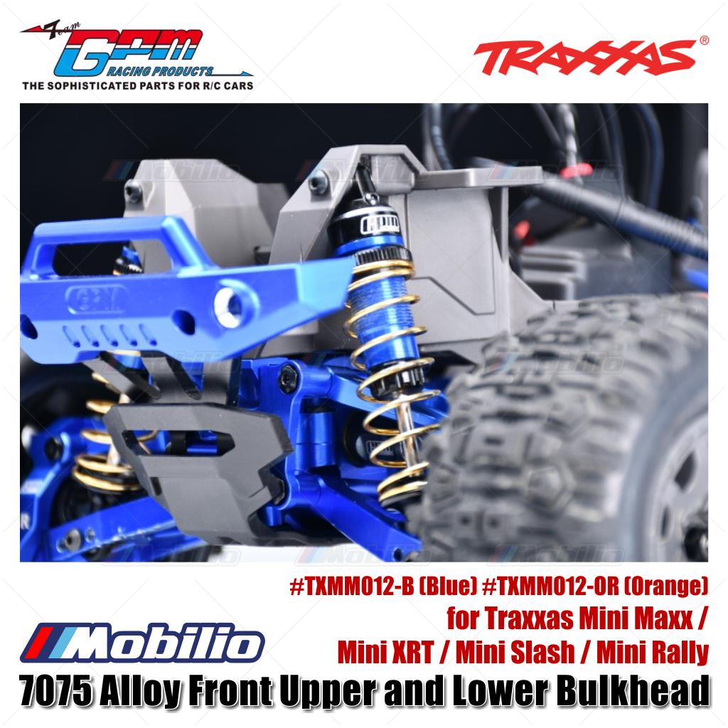 GPM Part #TXMM012 7075 Alloy Front Upper and Lower Bulkhead for Traxxas Mini Maxx / Mini XRT / Mini Slash / Mini Rally Upgrade