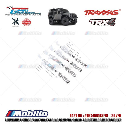 GPM Part #TRX4090BZFRL Aluminum L-shape Piggy Back Spring Dampers 90mm Adjustable Damper Mount Traxxas TRX-4 Crawler