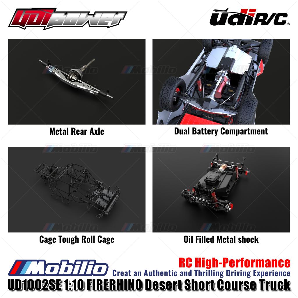 UDIR/C UD-1002SE FIRERHINO Desert Short Course Truck UD1002SE RC High-Performance 1:10 Scale RTR