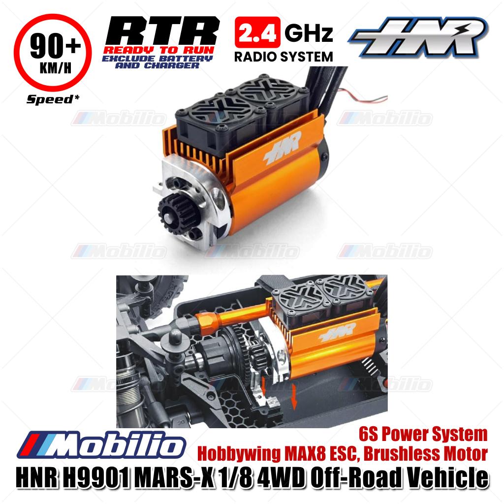 HNR H9901 MARS-X 1/8 4WD Off-Road Vehicle RC 6S Power System Hobbywing MAX8 ESC Brushless Motor RTR Remote Control
