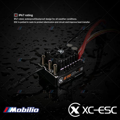 XC-ESC E10 Brushless Sensored ESC LiPo 2-4S 140A Kontinu BEC 5A 10A Puncak untuk Mobil RC 1/8 - 1/10