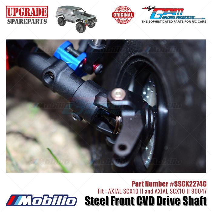 GPM Part #SSCX2274C Steel Front CVD Drive Shaft Set AX31402 RC Axial SCX10 II Crawler Adventure