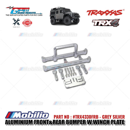GPM Part #TRX4330FRB Aluminium Front and Rear Bumper with Winch Plate Traxxas TRX-4 Defender Trail Crawler
