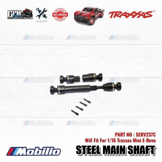 GPM Part #SERV237C Steel Main Shaft for Traxxas 1:16 Mini E-Revo - 1 Set