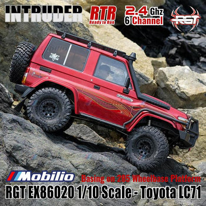 RGT EX86020 Intruder Toyota LC71 RTR Skala 1/10 2.4GHz 4WD RC Rock Crawler Petualangan 86020