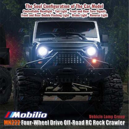 MN222 Four-Wheel Drive Off-Road RC Rock Crawler 1/10 Scale RTR Hard Body MN 222