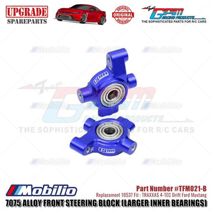 GPM Part #TFM021 7075 Alloy Front Steering Block (Larger Inner Bearings) #10537 Traxxas 4-TEC Drift Ford Mustang